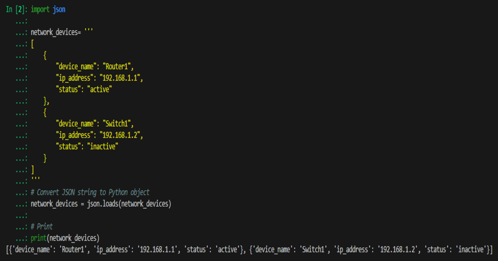 Trabalhando com JSON em Python para Engenheiros de Rede